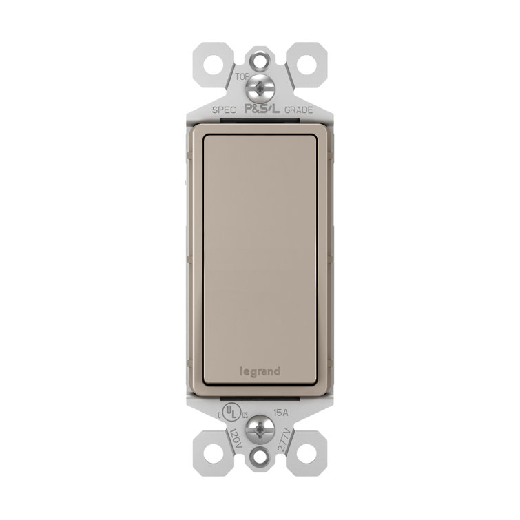 Interrupteur Mural Leviton 3 Voies Ivoire 15A 120V Avec Plaque - Occasion